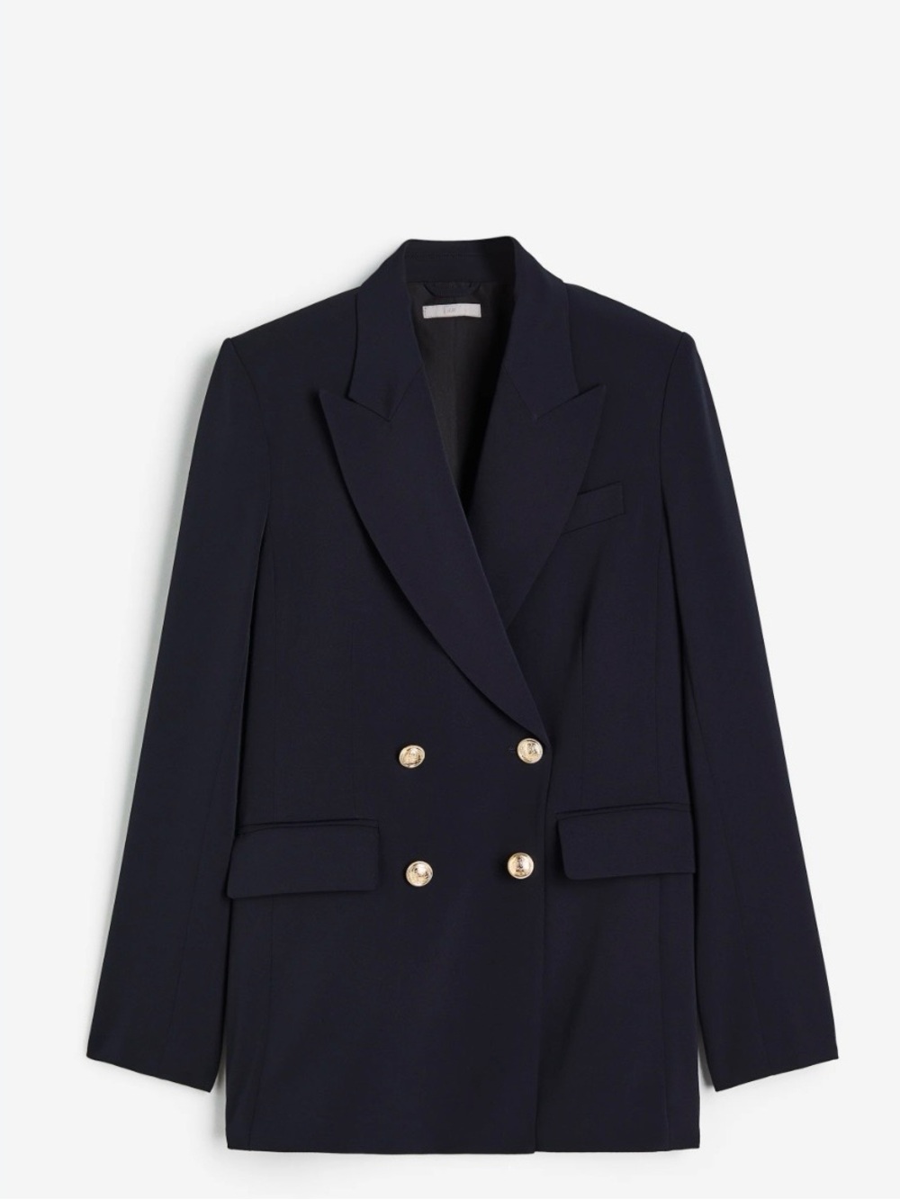 Double-Breasted Navy Blazer Jacket